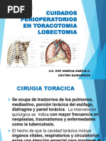 Cuidados Perioperatorio en Lobectomia