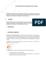 Procedimiento de Food Defense para Envases Plásticos de La Sabana