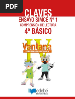 CLAVES - SIMCE - Ensayo 1 - 4° BASICO