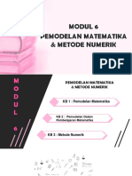 Modul 6 Pemodelan Matematika Dan Metode Numerik