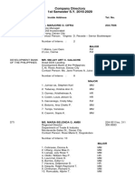 Company Directory 1st Sem., 2019-20