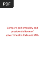 Comparative Study Between Parliamentry and Presidential Form of Government