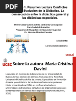 Trabajo 1. Resumen Lectura Conflictos en La Evolución de La Didáctica. Lorena Abella