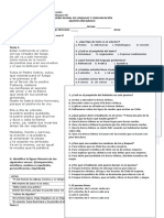 Prueba SEMESTRAL Lenguaje 5 Basico 2019