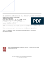 Febvre 1929, Une Question Mal Posée Les Origins de La Réforme Française Et La Problème Général Des..