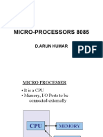 Micro-Processors 8085: D.Arun Kumar