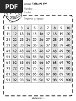 Ejercicios Tabla de 100 PDF