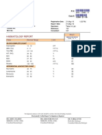 Haematology Report: Blood Complete Count