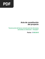 Acta de Constitución Del Proyecto