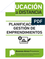 EDUCACIÓN A DISTANCIA Planificación y Gestión de Emprendimientos