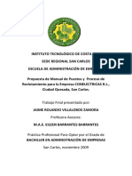 Propuesta de Manual de Puestos y Proceso de CONELECTRICAS R.L PDF