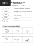 Prueba de Ciencias Naturales 2