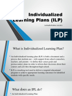 Special Education Individualized Learning Plan