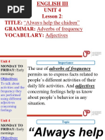 English 3 - Unit 4 - Lesson 2