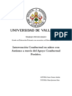 Intervención Conductual en Niños Con Autismo A Través Del Apoyo Conductual Positivo.