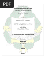 La Contaminacion Del Medio Ambiente en Panama