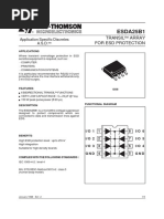 ESDA25B1: Transil Array For Esd Protection