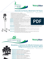 Esfigmomanómetro Aneroide de Pared y Móvil Serie 767 Tycos: WA7670-01 - WA7670-10