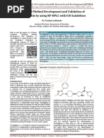 Analytical Method Development and Validation of Teneligliptin by Using RP HPLC With ICH Guidelines