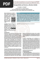 Synthesis of Nanoparticles An Overew, A Review Article