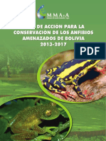 Plan de Accion para La Conservacion de Anfibios Amenazados de Bolivia