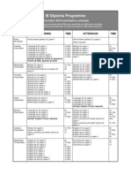 November Examination Schedule