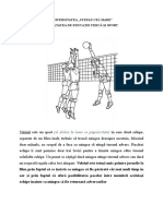 Pregatirea Fizica in Volei. Mijloacele Utilizate Pentru Dezvoltarea Calitatilor Motrice in Volei