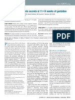 Screening For Placenta Accreta at 11-14 Weeks of Gestation