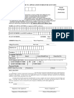 Annexure Vi: Application Form For Gcet 2019: Roll No