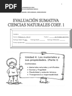 Evaluación Sumativa C.N Unidad 4, Parte 1... 2013