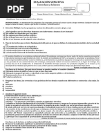 Evaluación de Contenidos N° 2 - Quinto Básico (Derechos y Deberes)