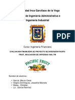 Evaluación Financiera de Proyectos de Inversión, Aplicación de Criterios VAN y TIR