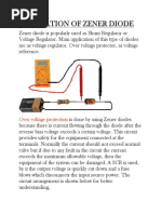 Application of Zener Diode