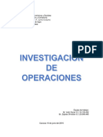 Aspectos Importantes en Investigación de Operaciones