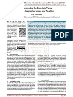 Transforming The Data Into Virtual Set Up Segmented Usage and Adoption