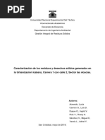 Caracterizacion de Residuos y Desechos Solidos