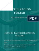 Fertilización Foliar