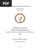 Monografia Gestion de La Calidad