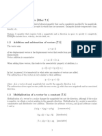 1 Vectors: 1.1 Scalars and Vectors (Riley 7.1)