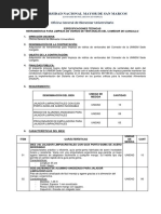 Especificaciones Técnicas 2019 - Material para Limpieza de Lunas y Ventanas para El Comedor de Cangallo