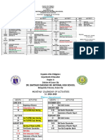 Calendar of Activities FILIPINO