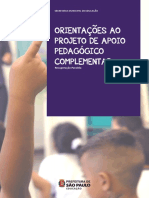 Orientações Ao Projeto de Apoio Pedagógico Complementar