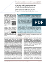 Ecosystem Services and Perception of Water Quality of Lake Barombi Kotto, Cameroon