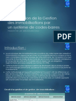 Optimisation de La Gestion Des Immobilisation Avec Systeme Code Bar