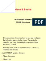 Alarm & Events: Shailendra Sharma CE-HMI Department