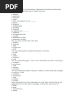 This Is A Collection of Programming Statements That Specify The Fields and Methods That A Particular Type of Object May Have