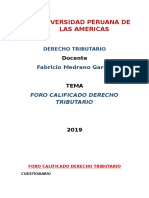 Foro Derecho Tributario 2019