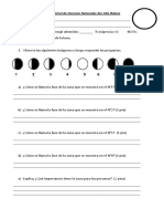 Control de Ciencias Naturales 3er Año Básico FASES DE LA LUNA