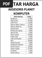 Aksesoris Planet Komputer: Daftar Harga