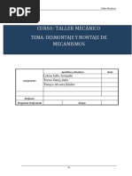 Curso: Taller Mecánico Tema: Desmontaje Y Montaje de Mecanismos